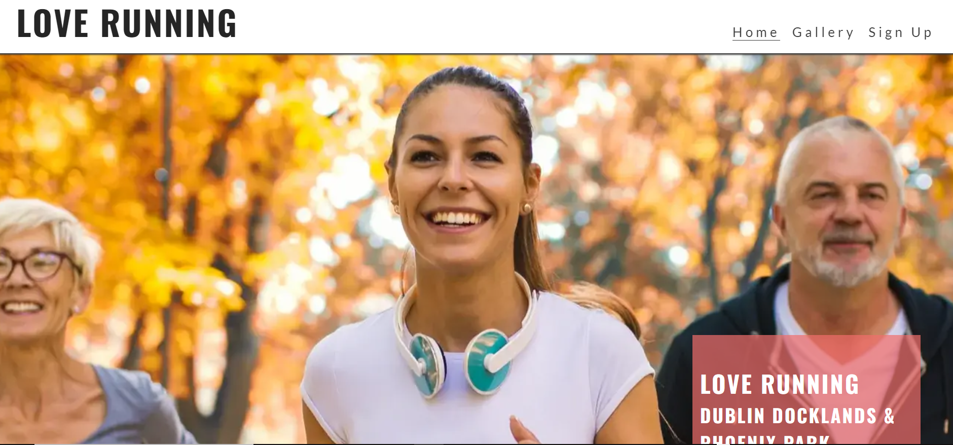 Main page of my love running project